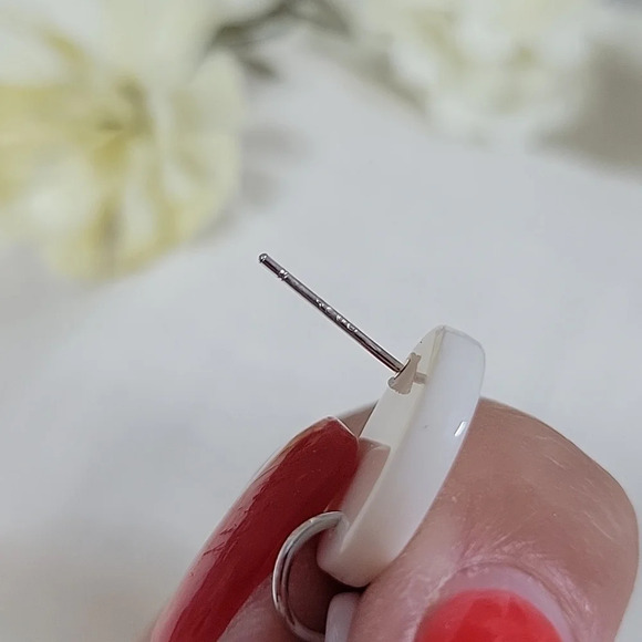 Delft Pottery Style Drop Earrings, S925 - Picture 6 of 7